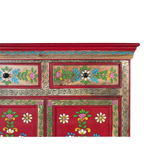 GINER Y COLOMER Buffet en Bois de Mango avec 2 Tiroirs et Portes, Décors Peints à la Main - Multicolore, Rustique 3 GINER Y COLOMER Buffet en Bois de Mango avec 2 Tiroirs et Portes, Décors Peints à la Main - Multicolore, Rustique 3