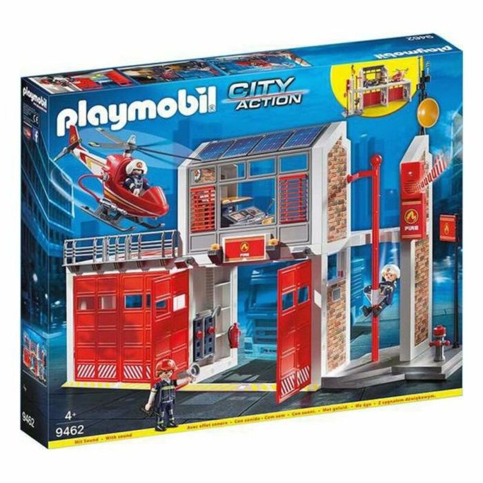 Playmobil 9462 City Action Gare de pompiers avec hélicoptère - Nouveau pour 2019