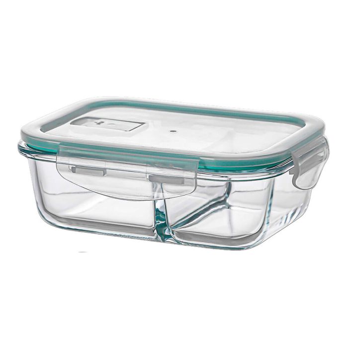 Boîte à lunch Ovenza Transparent Silicone Verre Borosilicaté Rectangulaire 630 ml