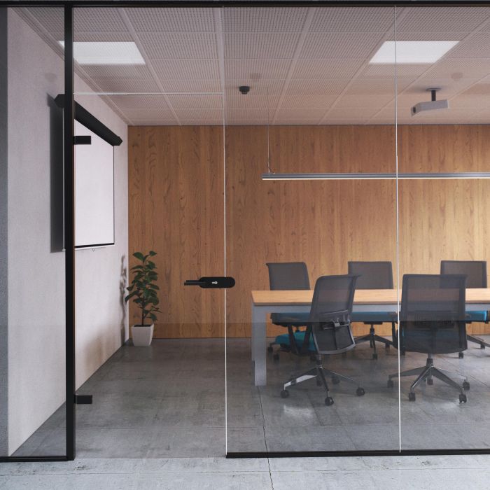 Emuca Kit de serrure et de gâche pour portes en verre doubles, loquet horizontal pour porte en verre 8-12mm, acier et aluminium, peint en noir 1 Emuca Kit de serrure et de gâche pour portes en verre doubles, loquet horizontal pour porte en verre 8-12mm, acier et aluminium, peint en noir 1