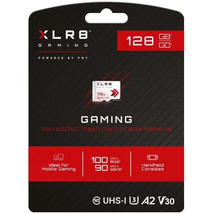 CARD Micro XC Card 128GB PNY XLR8 Gaming Class 10 U3 V30 retail 3