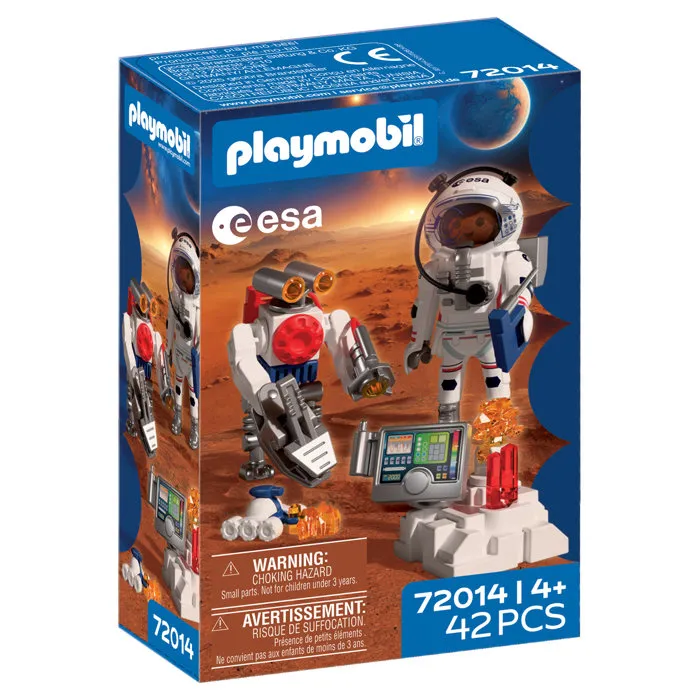 Playmobil 72014 Figurine Astronaute de l'ESA avec Robot Jouet, Thème Espace, 42 Pièces, pour Enfants Dès 4 Ans Playmobil 72014 Figurine Astronaute de l'ESA avec Robot Jouet, Thème Espace, 42 Pièces, pour Enfants Dès 4 Ans