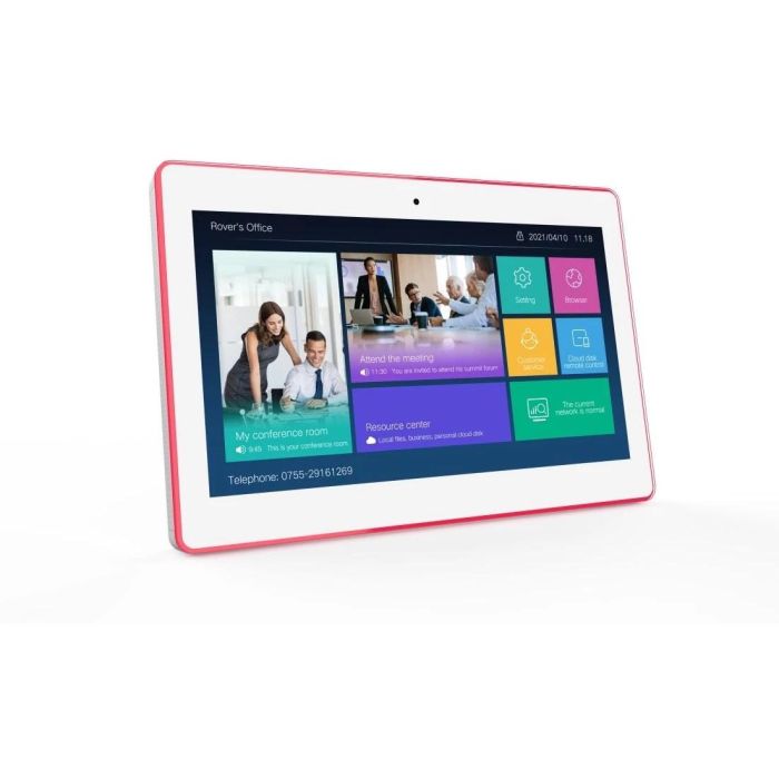 ALLNET Meetingraum RGB LED Tablet 15 Zoll RK3399 weiß Android 10 und NFC/RFID 2