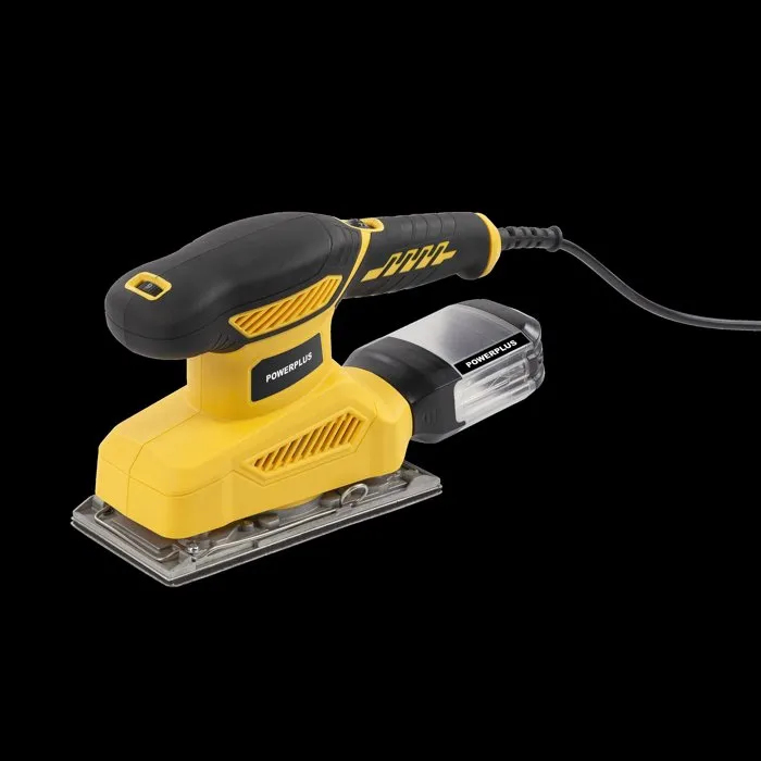 Powerplus POWX04010 Ponceuse vibrante électrique 260 W 24000 coups/min, plateau 187 x 90 mm, double système de fixation, bac de récupération de poussière Powerplus POWX04010 Ponceuse vibrante électrique 260 W 24000 coups/min, plateau 187 x 90 mm, double système de fixation, bac de récupération de poussière