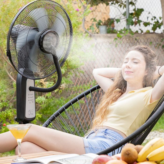 Ventilateur Brumisateur sur Pied avec Commande à Distance InnovaGoods Mistinn Noir 90 W 2,8 L 9