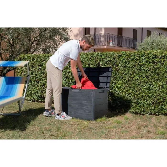 Toomax TOO8009371018630 - Coffre de rangement résine 160 litres gris Woody's 77,5 x 44,5 x 52,7 cm 3