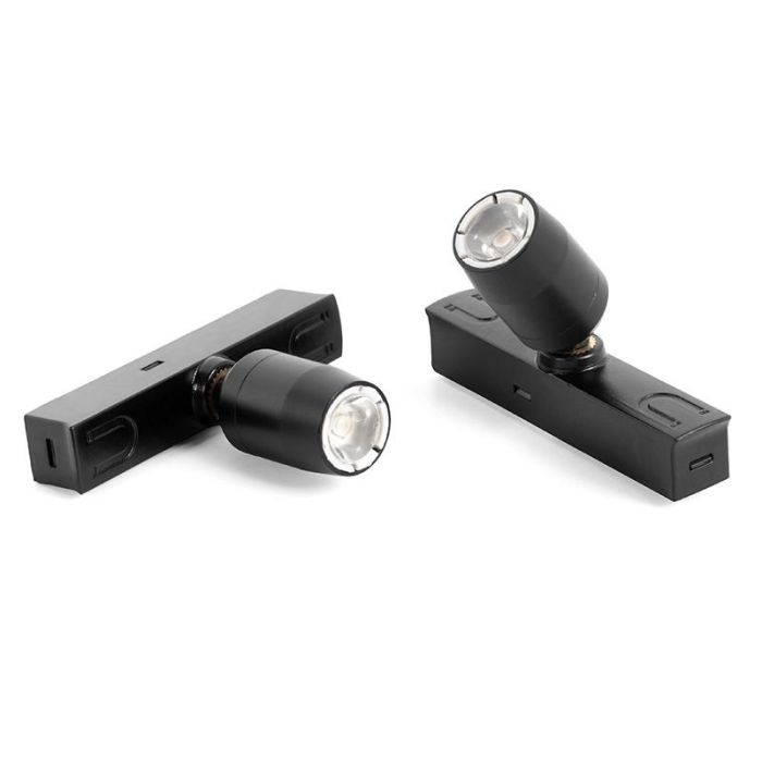 Punto Led Minirail 1W 6-24V Dc Negro Iliminacion Y Acc. 1