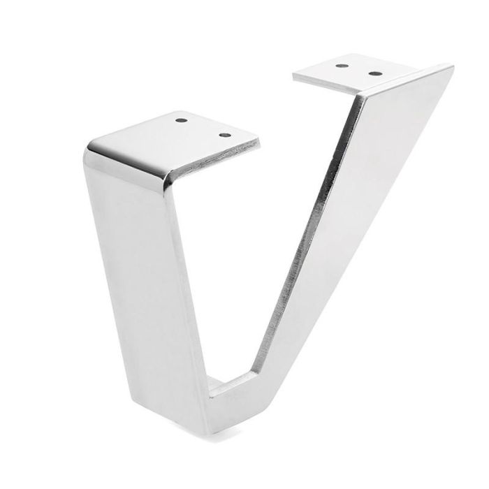 Pata Metálica Modelo Vica Acabado Cromo. Mano Derecha E Izquierda. H135. Mano Derecha Q&Q 1