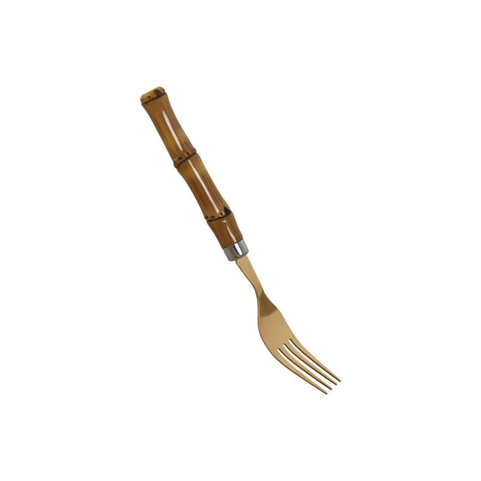 Couverts Home ESPRIT Doré Naturel Acier inoxydable ABS 3 x 2 x 16 cm 24 Pièces 2