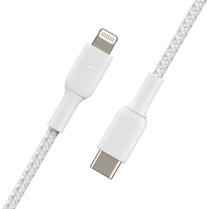 Câble USB-C vers Lightning Belkin CAA004BT1MWH Blanc 1 m 1