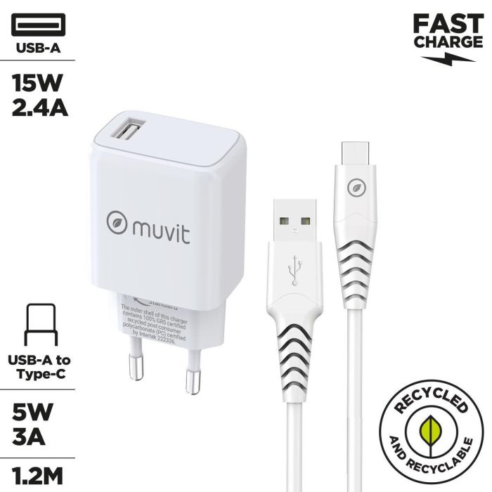 Chargeur mural Muvit Blanc 12 W 6