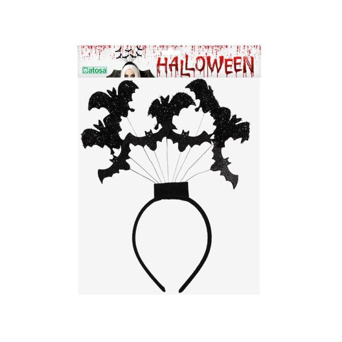 Diadema Noire avec Vampires en Relief pour Soirées Gothiques et Halloween, Accessoire de Déguisement