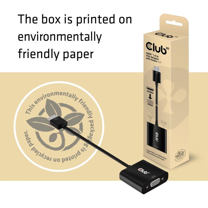 Club3D Adapter HDMI 1.4 > VGA (mit Audio) St/Bu retail 7
