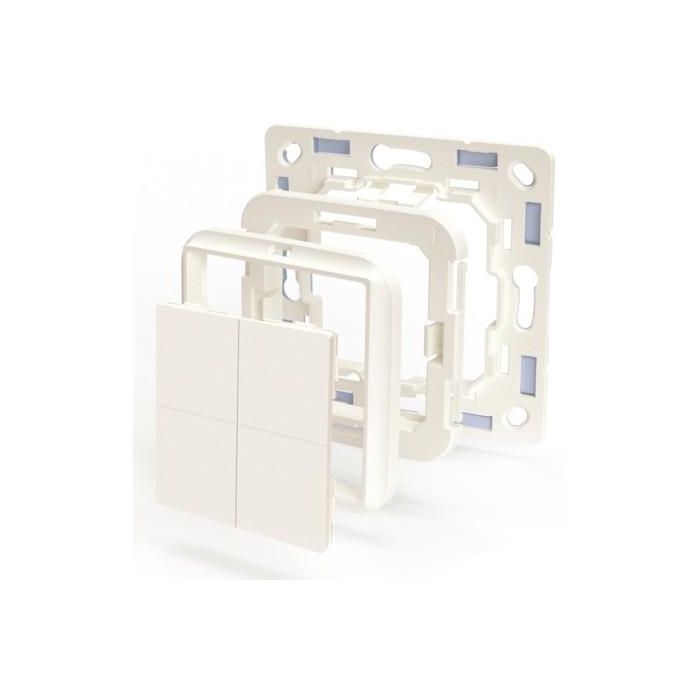 Shelly Plug & Play "BLU Wall" Switch 4 Adapter Busch-Jaeger Weiß 0 Shelly Plug & Play "BLU Wall" Switch 4 Adapter Busch-Jaeger Weiß 0