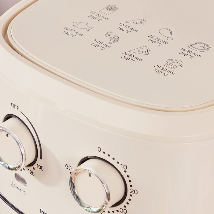 Friteuse à Air InnovaGoods Vynner Pro 6500 Crème 1700 W 6,5 L Acier inoxydable 12