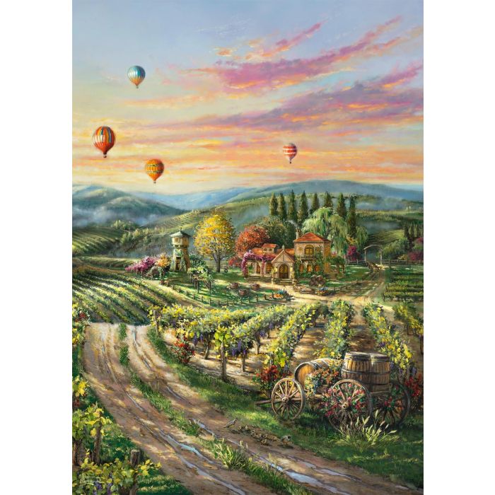 Schmidt Spiele - Puzzle Peaceful Valley Vineyard 1000 Pièces - Paysage Détailé - À Partir de 14 Ans Schmidt Spiele - Puzzle Peaceful Valley Vineyard 1000 Pièces - Paysage Détailé - À Partir de 14 Ans