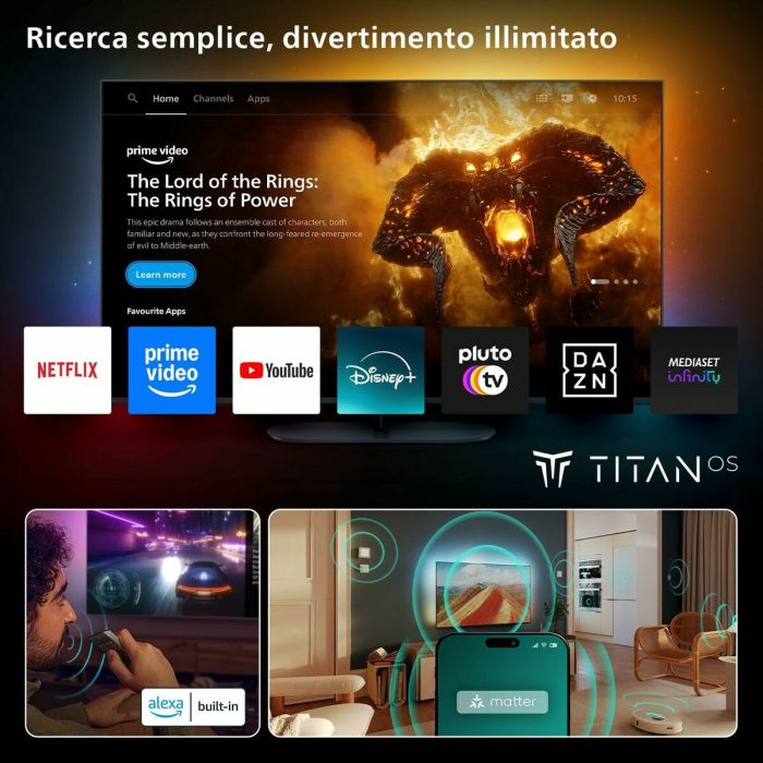 TV intelligente Philips 43PUS9010/12 43" 4K Ultra HD LED HDR QLED 10 TV intelligente Philips 43PUS9010/12 43" 4K Ultra HD LED HDR QLED 10