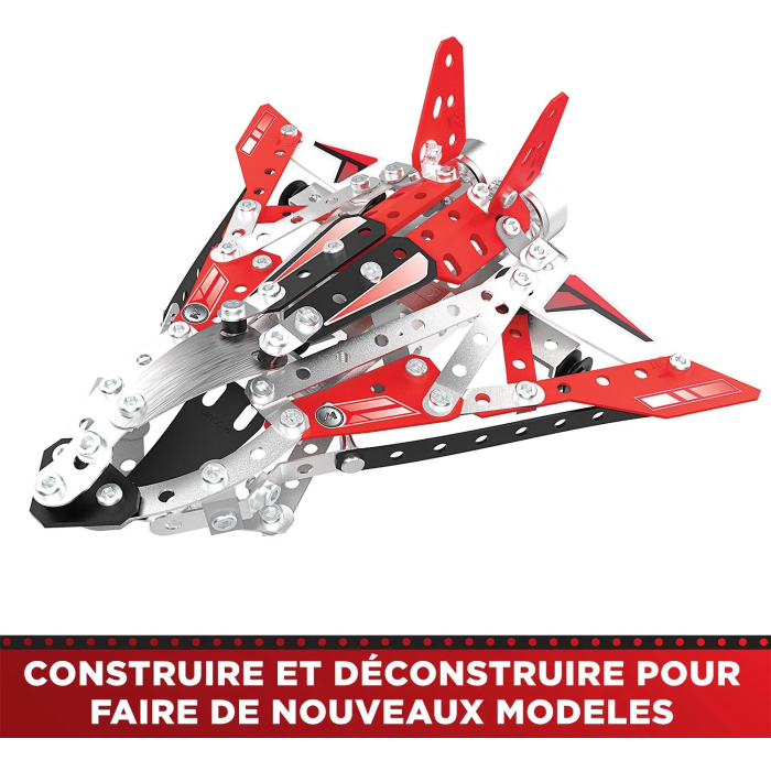 Bandai Meccano APM20104 - Coffret de construction Véhicules de course 10 en 1, 225 pièces en métal et plastique, jeu éducatif pour enfants dès 8 ans Bandai Meccano APM20104 - Coffret de construction Véhicules de course 10 en 1, 225 pièces en métal et plastique, jeu éducatif pour enfants dès 8 ans