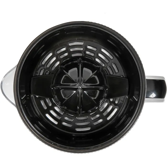 Livoo Presse-agrumes électrique DOD210, 40 W, avec cône grand et petit, bol 700 ml, rotation double sens, inox/noir