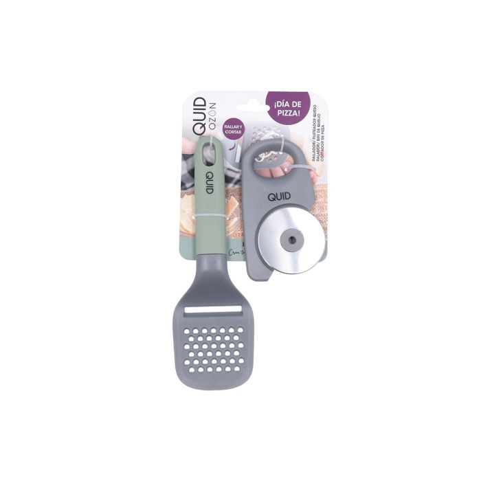 Découpeur de Pizza Quid Ozon Vert Métal 2 Pièces 2