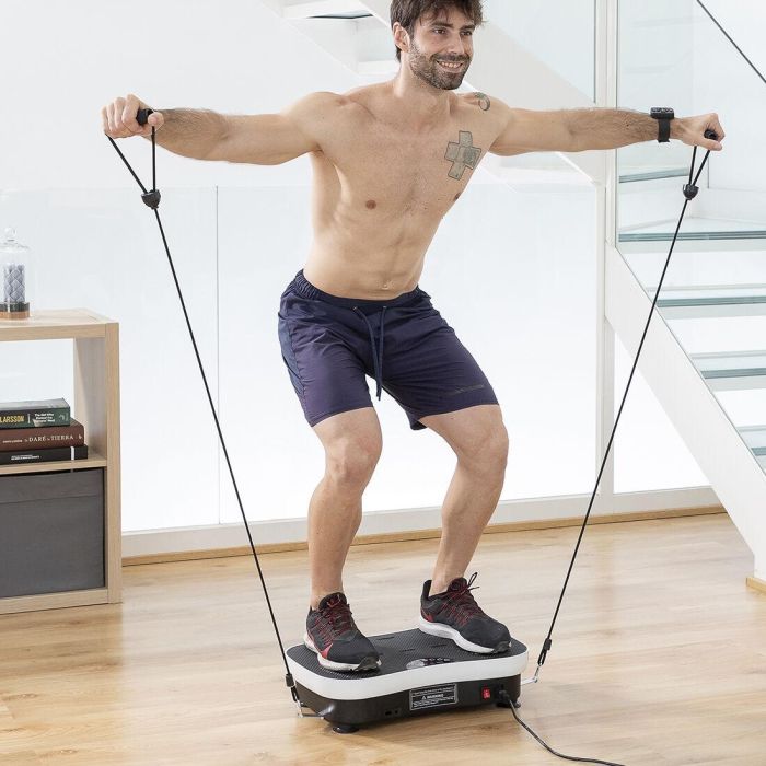 Pack Ceinture avec bandes de résistance pour les fessiers et guide d'exercices et Plate-forme d'Entraînement par Vibrations avec 16