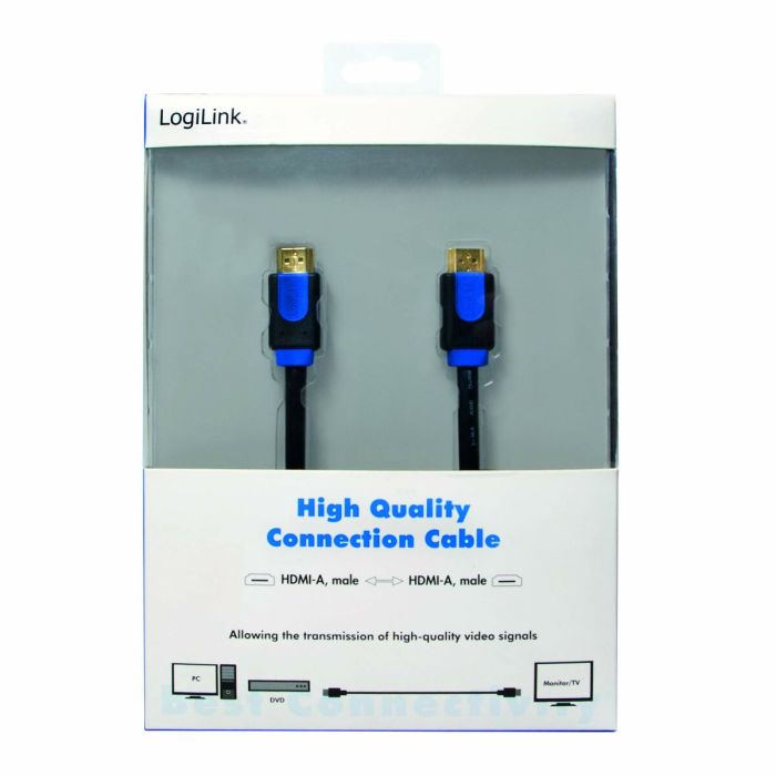 Câble HDMI LogiLink Bleu Noir Bleu/Noir 15 m 1 Câble HDMI LogiLink Bleu Noir Bleu/Noir 15 m 1