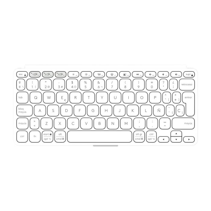 Clavier Logitech 920-012974 Blanc Gris QWERTY 22