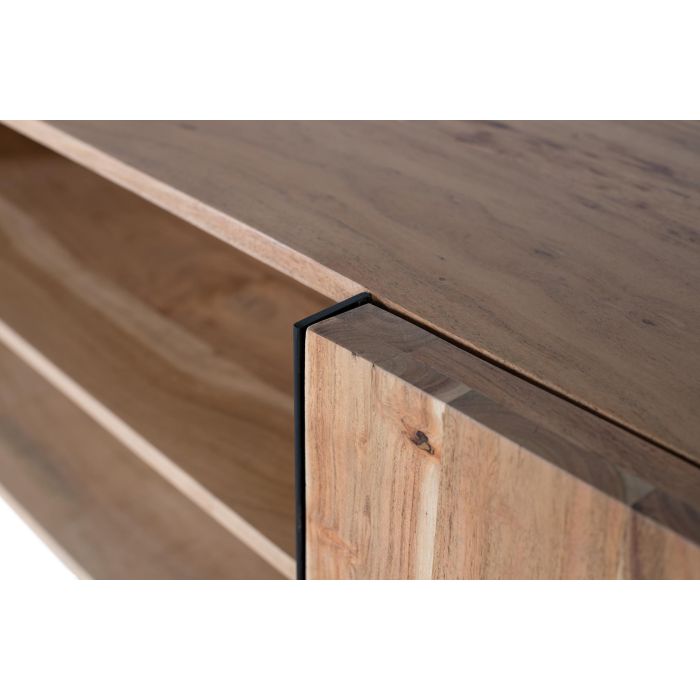 GINER Y COLOMER - Meuble TV en bois d'acacia et métal teinté naturel - 200 x 40 x 50 cm - Large espace de rangement pour équipements multimédias 3 GINER Y COLOMER - Meuble TV en bois d'acacia et métal teinté naturel - 200 x 40 x 50 cm - Large espace de rangement pour équipements multimédias 3