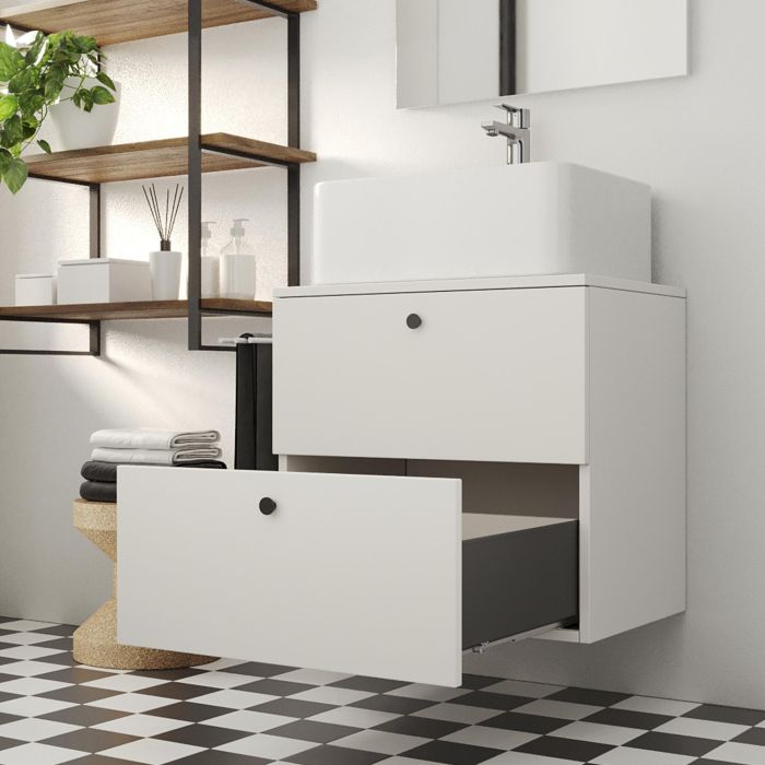 Emuca Tiroir extérieur Simplex 25kg hauteur 159mm, profondeur 490mm, acier, Gris antracite 1