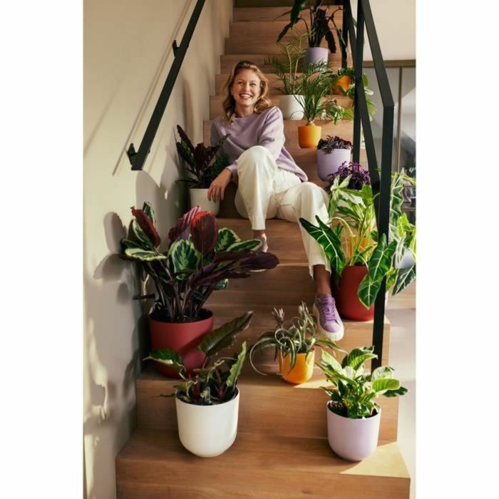 Pot Elho Rouge Plastique Rond 3