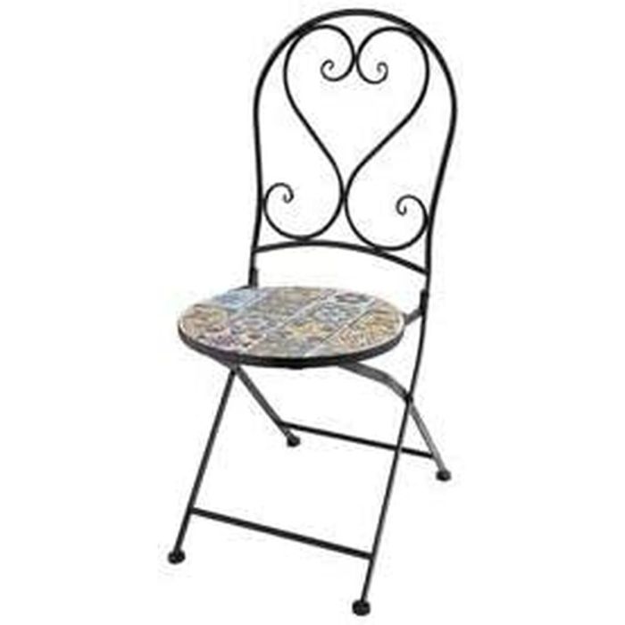 Chaise de jardin Praha Noir Extérieur Fer (39 x 47 x 94 cm) 2 Chaise de jardin Praha Noir Extérieur Fer (39 x 47 x 94 cm) 2