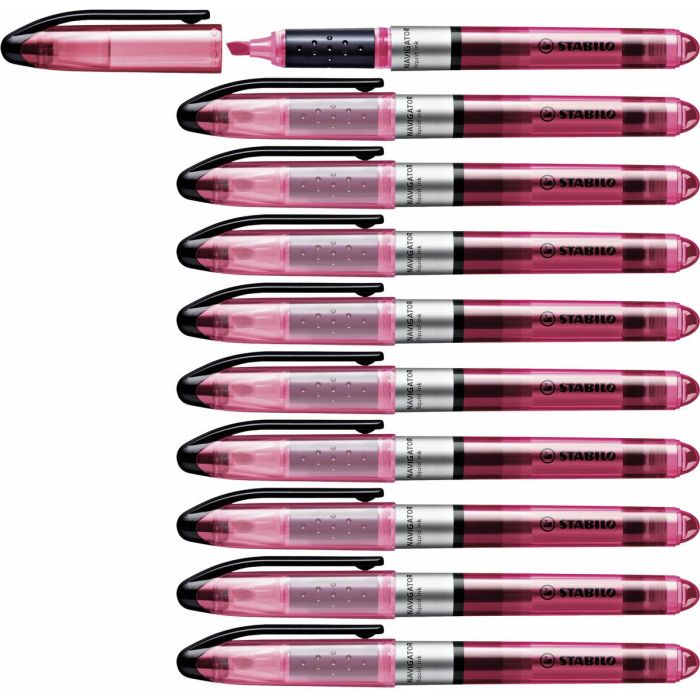 Marqueur fluorescent Stabilo Navigator Rose 10 Pièces (1 Unités) 0 Marqueur fluorescent Stabilo Navigator Rose 10 Pièces (1 Unités) 0
