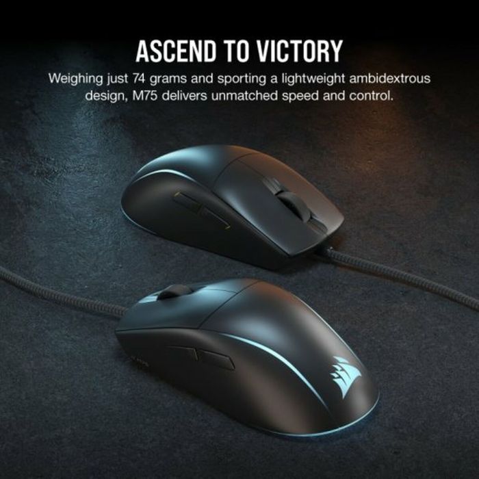 Corsair Souris Gaming M75 RGB Filaire Ambidextre Noire