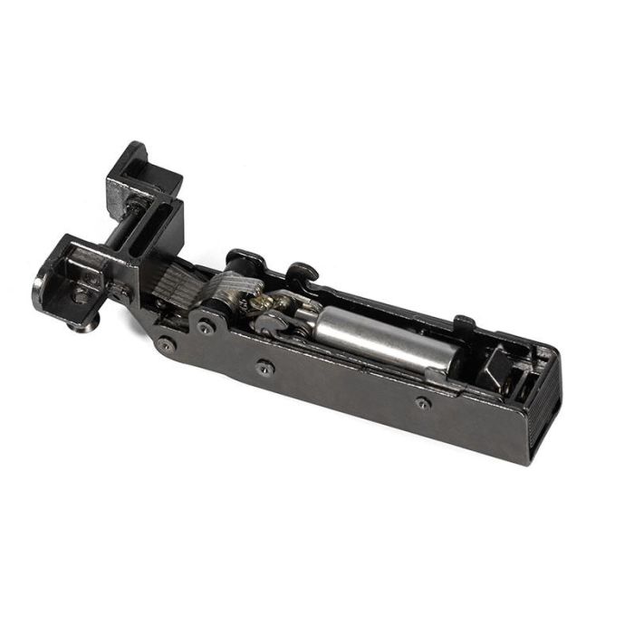 Bisagra Puma Clip Cam  Apertura 105º Para Puertas De Perfil Aluminio Acabado Grafito Cierre Amortiguado Codo Acodado Herrajes Alk 2