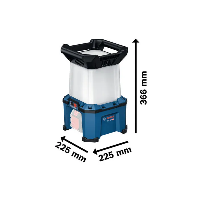 Bosch Professional Projecteur Hybride de Chantier GLA 18VH-7500, sans Fil/Câble, 7500 lm, USB-C, 180/360 degrés - Réf. 06014A5000