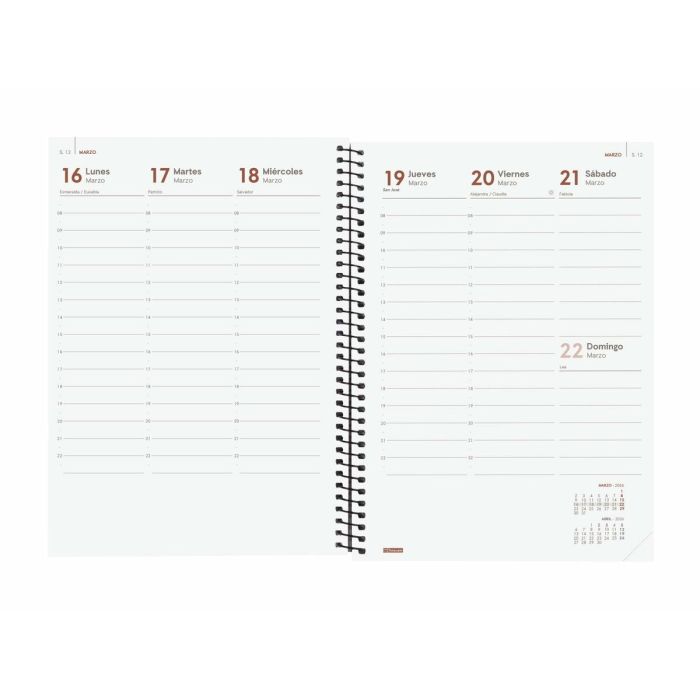 Agenda Finocam OPAQUE Noir A5 15,5 x 21,2 cm 2026 3