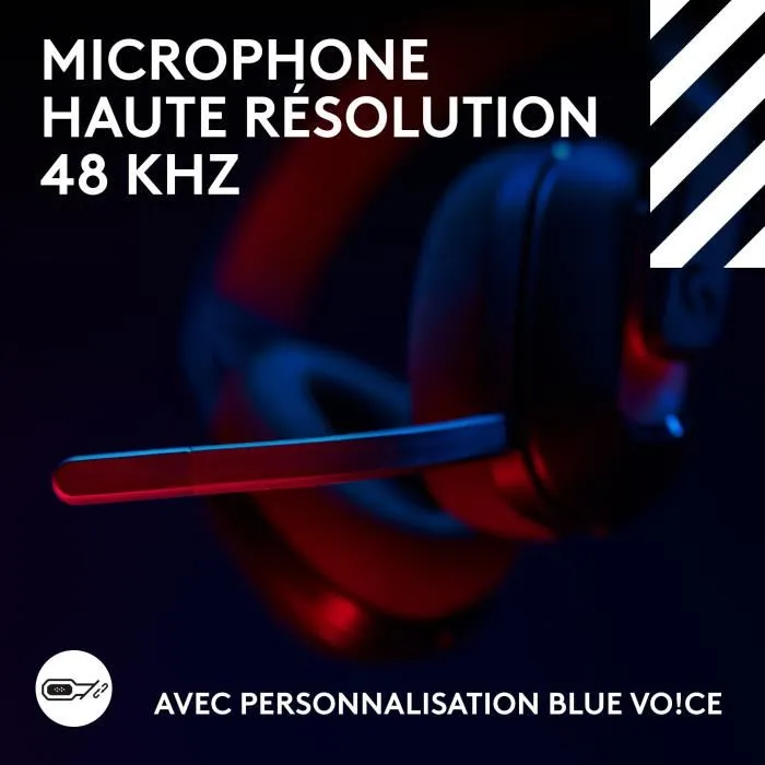 Logitech G Astro A20 X Casque Gaming Sans Fil avec Micro 48 kHz, LIGHTSYNC RVB, Technologie Lightspeed et PLAYSYNC AUDIO - Noir