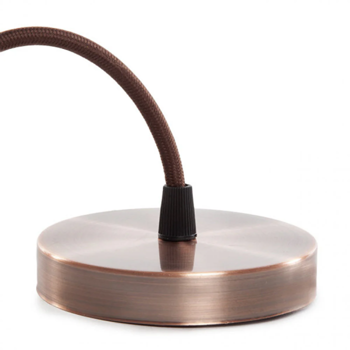 Suspension E27, Câble Textile 1000mm, 0.75mm², Rosace Métal, SC-MPL018 2