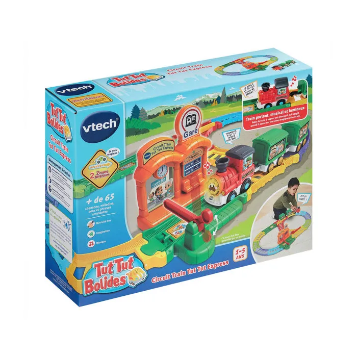 VTech VTECH - Tut Tut Bolides - Circuit Train Tut Tut Express avec Peter Train à Vapeur - Jeu Éducatif Enfant 1 à 5 Ans - Version Française - Multicolore VTech VTECH - Tut Tut Bolides - Circuit Train Tut Tut Express avec Peter Train à Vapeur - Jeu Éducatif Enfant 1 à 5 Ans - Version Française - Multicolore