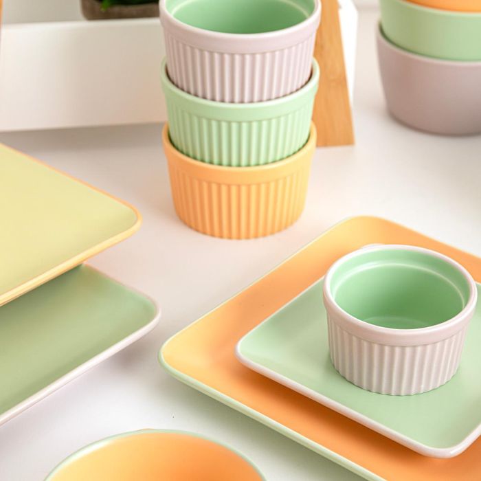 Bandeja Cuadrada Surtida Porcelana Vitamina Quid 15x15 cm 2