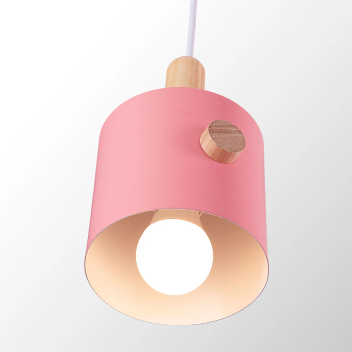Lampe Suspendue "Scarlet" Métal et Bois Câble Réglable SKD-P1014-W 16