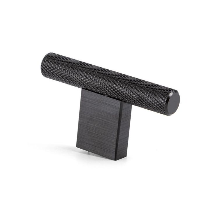 Pomo Con Forma De ''T''. Modelo Graf Mini De Viefe. Material Aluminio Acabado Efecto Inox Viefe 2