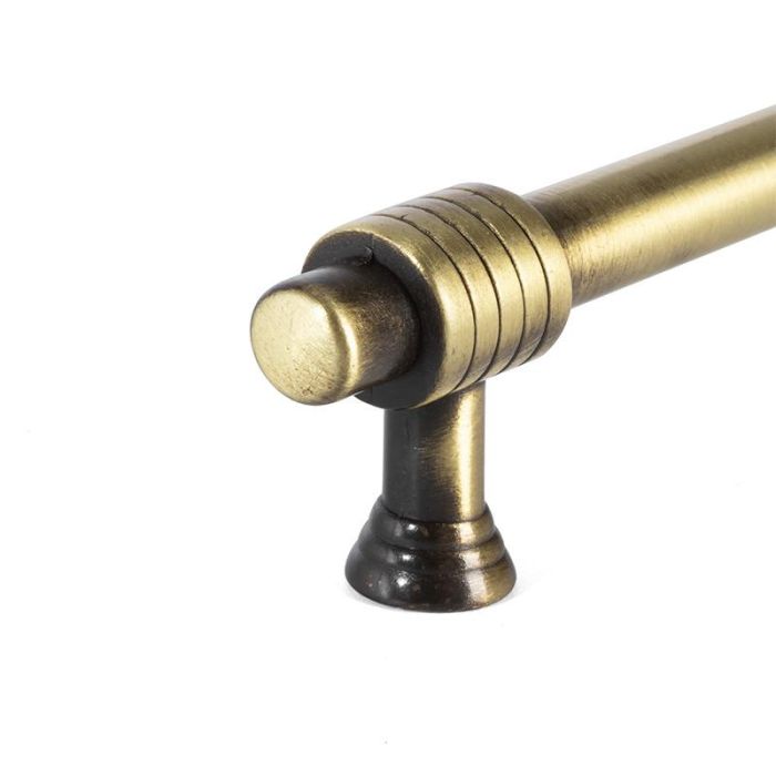 Tirador Zamak Modelo Bru Acabados Negro Y Cuero Acabado Cuero Herrajes Alk 2