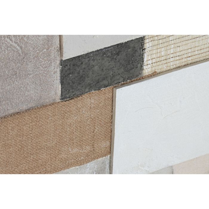 Toile Home ESPRIT Blanc Beige Abstrait Urbaine 150 x 3 x 50 cm (2 Unités) 2