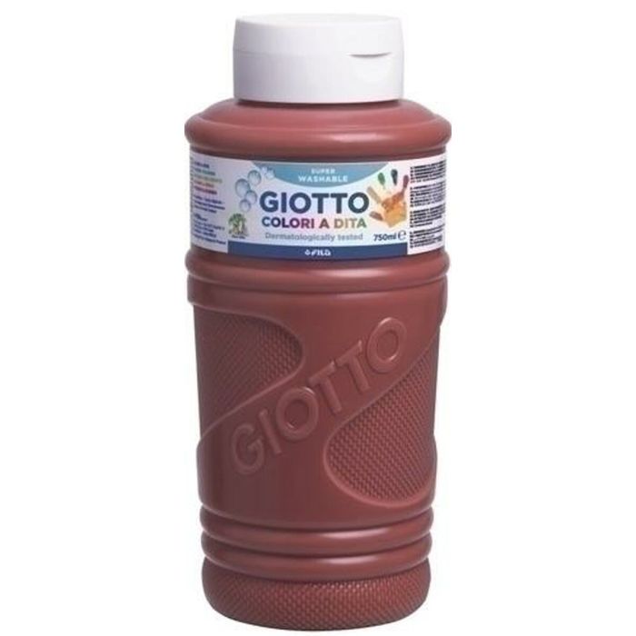 peinture pour doigts Giotto Marron 750 ml (6 Unités) 1
