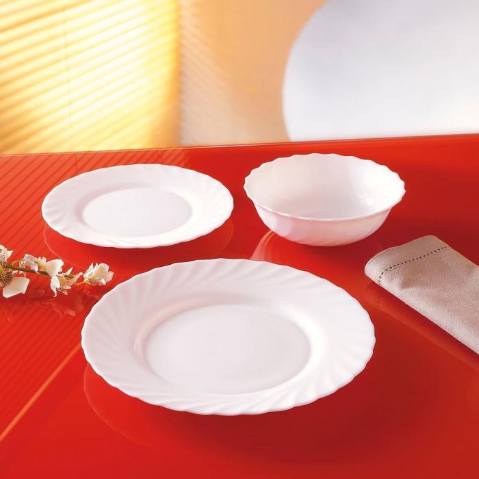 Plato Llano Opal Trianon Arcoroc 24,5 cm 5 Plato Llano Opal Trianon Arcoroc 24,5 cm 5