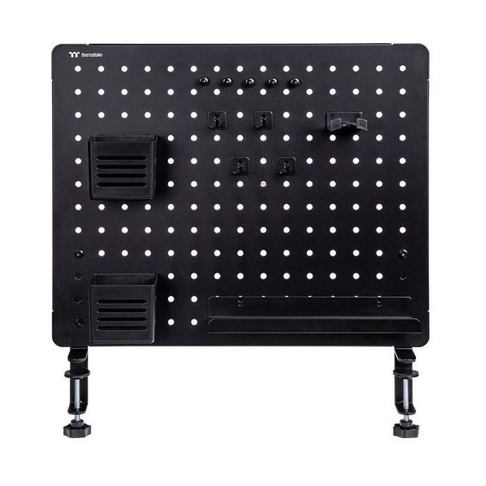 Thermaltake Gaming Desk Pegboard Large Black 1 Thermaltake Gaming Desk Pegboard Large Black 1