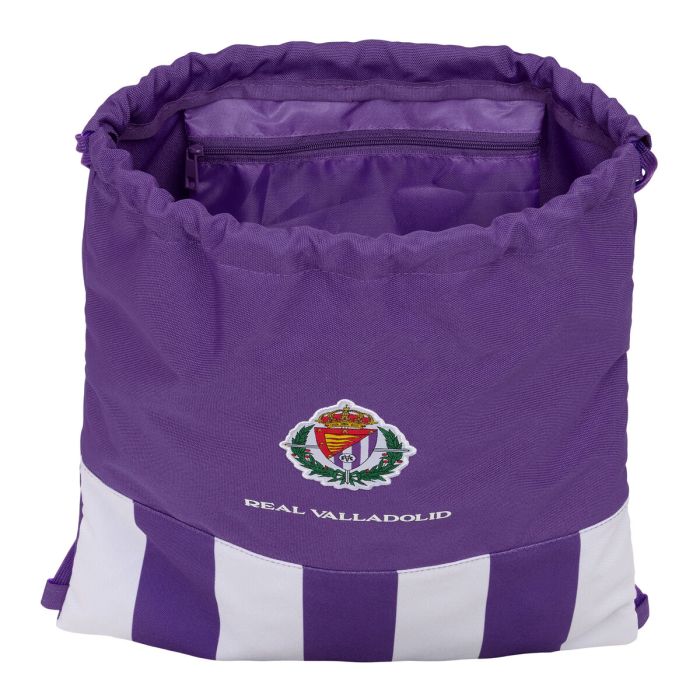 Sac à dos serré par des ficelles Real Valladolid C.F. Blanc Violet 35 x 40 x 1 cm 2