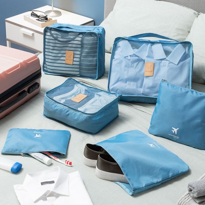 Ensemble de sacs de rangement pour bagage Luggan InnovaGoods 6 Pièces 0 Ensemble de sacs de rangement pour bagage Luggan InnovaGoods 6 Pièces 0