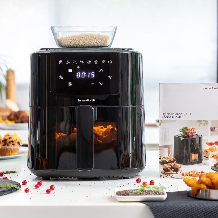 Pack Friteuse à Air avec Balance et Panier en Silicone Pliable pour Friteuses à Air InnovaGoods 30 Pack Friteuse à Air avec Balance et Panier en Silicone Pliable pour Friteuses à Air InnovaGoods 30